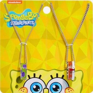 SpongeBob SquarePants Patrick & SpongeBob Ring Best Friend Necklace Set